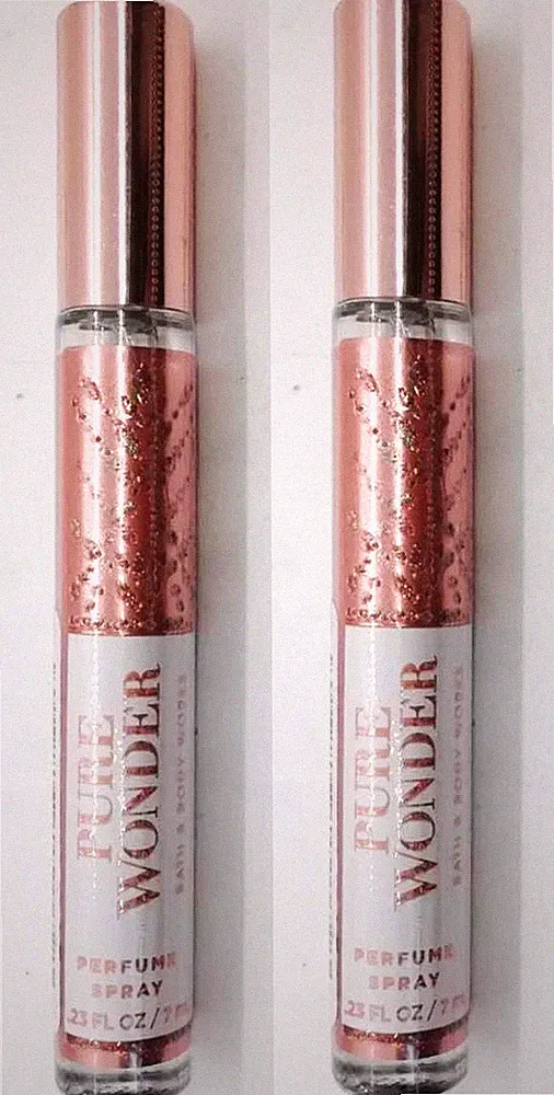 2-Pack Bath & Body Works Pure Wonder Perfume Spray Travel Size .23 oz Sealed