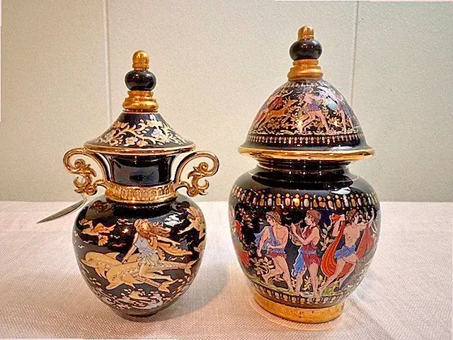 2 Vtg Venus Series Greek Perfume Bottles Eternity With Solid Perfume- READ