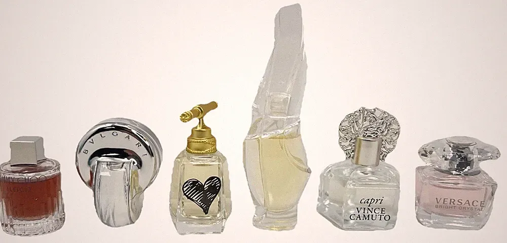 6 Women's Fragrance Gift Set-Jimmy Choo/Versace/Donna Karan/BVLGARI/Capri, Mini
