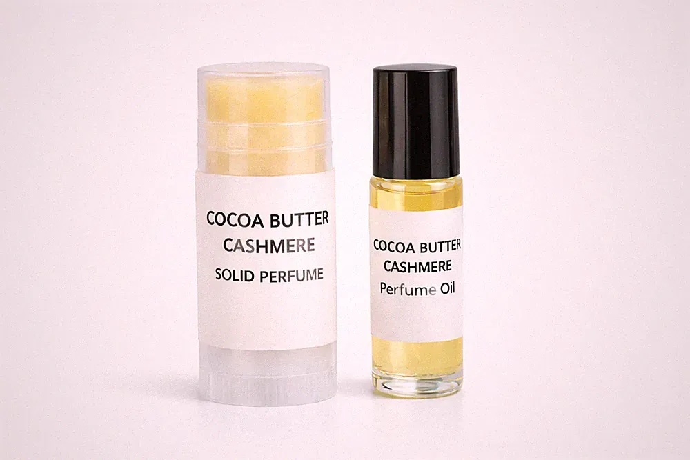 Cocoa Btr Cashmere Solid Perfume + Perfume Body Oil Set | Natural | Alcohol-Free