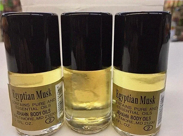 Egyptian Musk Body Oils YELLOW 3 Bottle x 1/2 oz Each Bottle