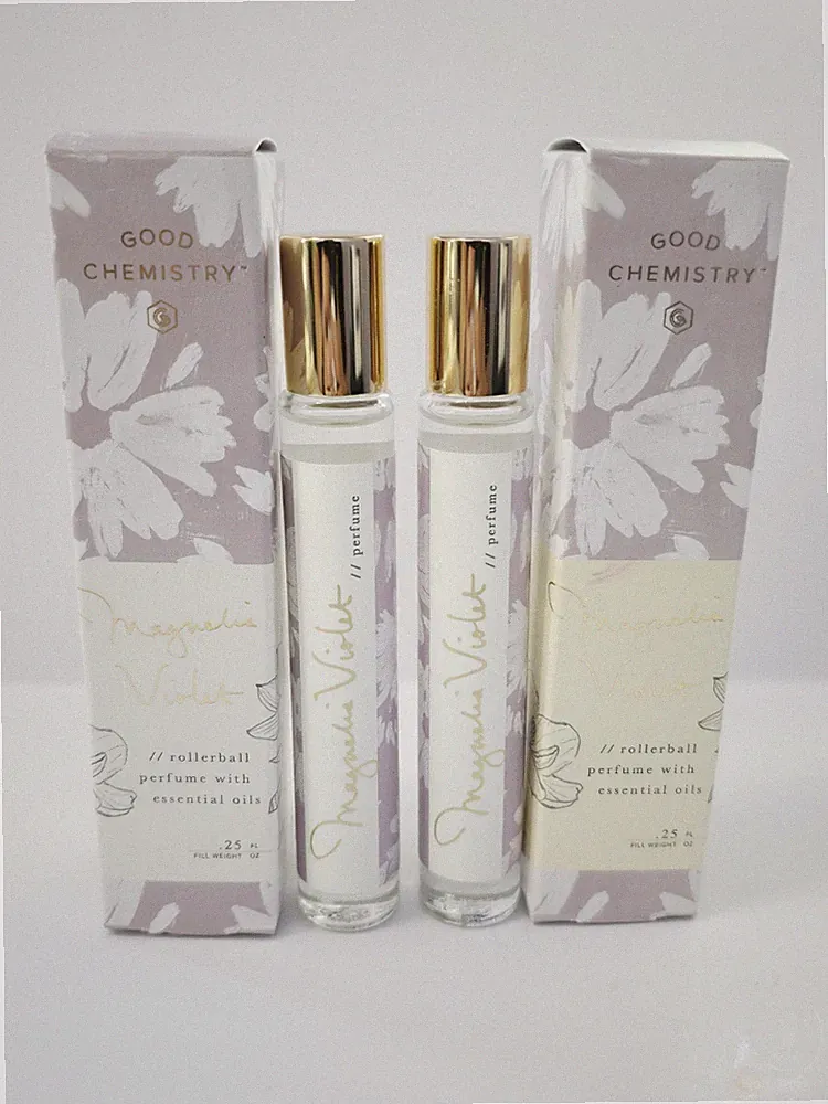 Good Chemistry Magnolia Violet Rollerball Perfume. .25 fl oz Travel Size. QTY:2