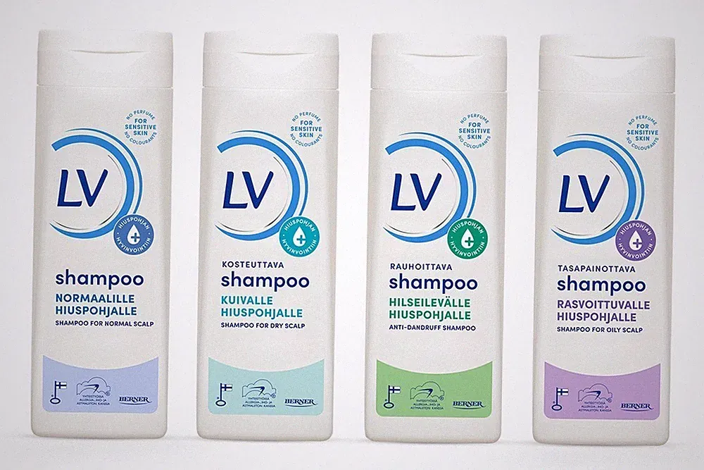 LV Dermatologically Tested Shampoo Bundle Fragrance Free Hypoallergenic X4