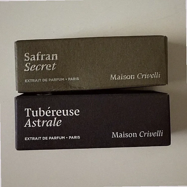 Maison Crivelli Safran Secret & Tubéreuse Astrale Extrait de Parfum Samples