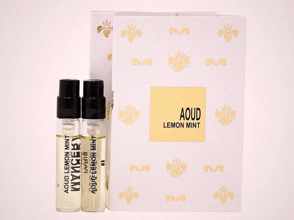 MANCERA AOUD LEMON MINT EDP 2.0ml .06fl oz x 2 COLOGNE PERFUME SPRAY SAMPLES