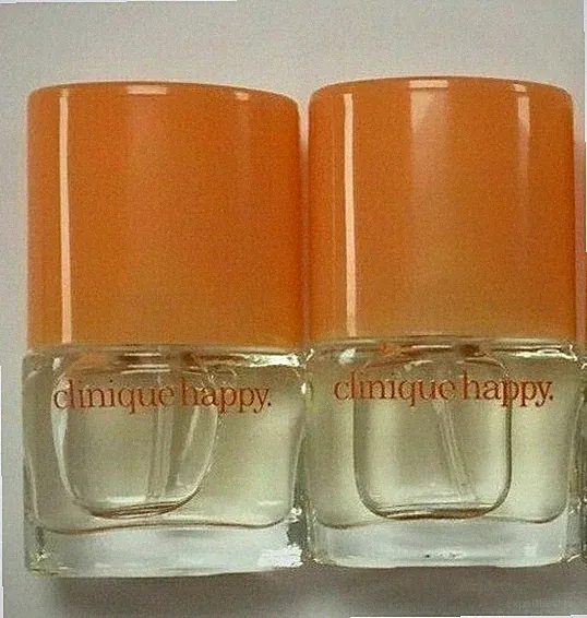 New Lot of 2 CLINIQUE HAPPY PERFUME FRAGRANCE SPRAY .14 OZ/4 ML GREAT FOR TRAVEL