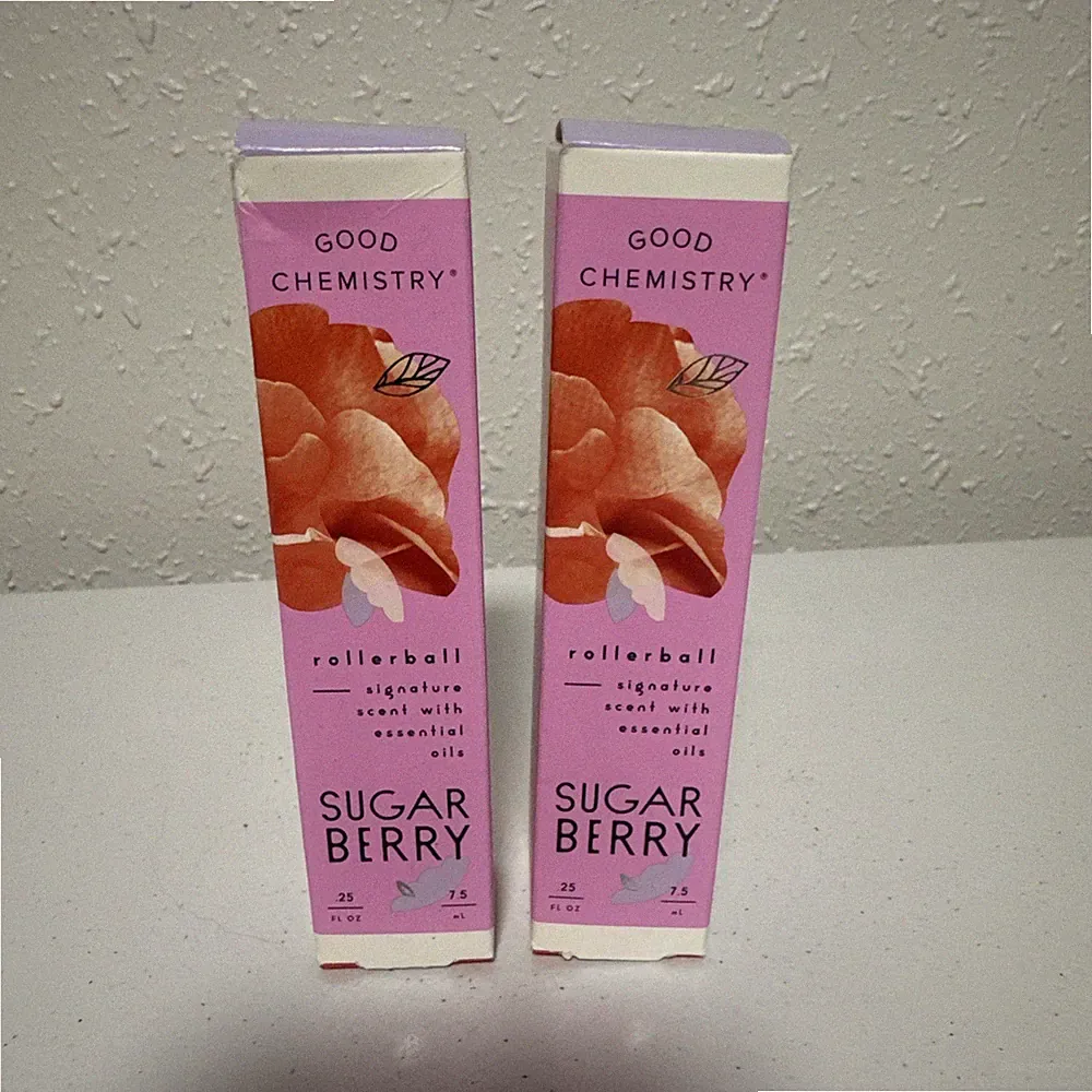 NIB 2PK Sugar Berry Good Chemistry, ROLLERBALL PERFUME, 0.25 oz ea